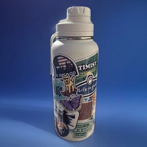 Life Is Good 32oz wide mouth s/steel water bottle ACTIVE Sticker Collection NWT